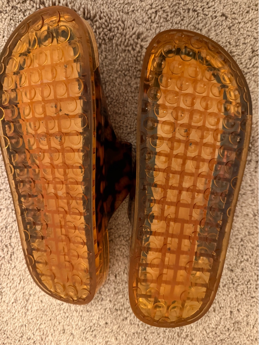 Dolce Vita Julio Tortoiseshell Vinyl Double Buckle Jelly Slides - Picture 7 of 7